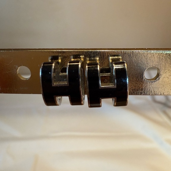 Hermes Black and Gold Earrings - Picture 1 of 2